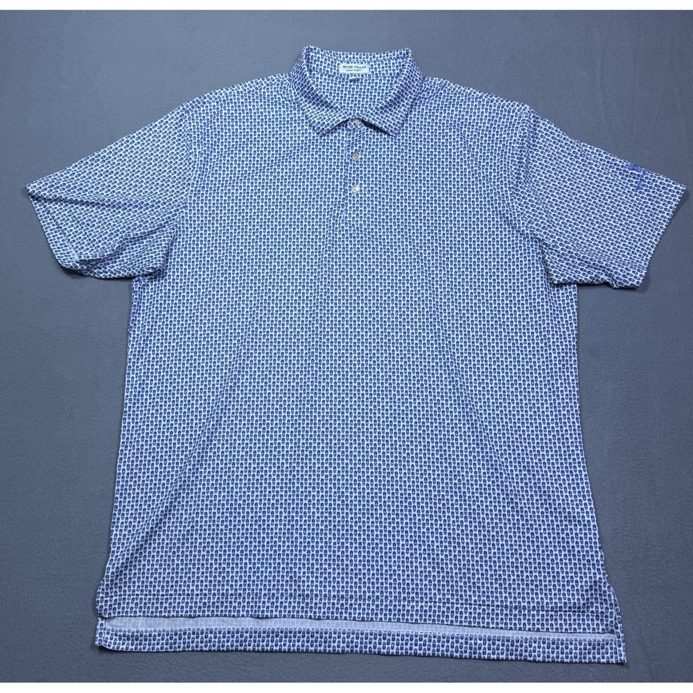 Peter Millar Summer Comfort Polo Shirt Mens XL Skull AOP Performance Golf